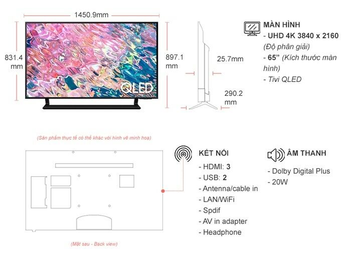 smart tivi qled 4k 65 inch samsung qa65q60ba kxxv 21