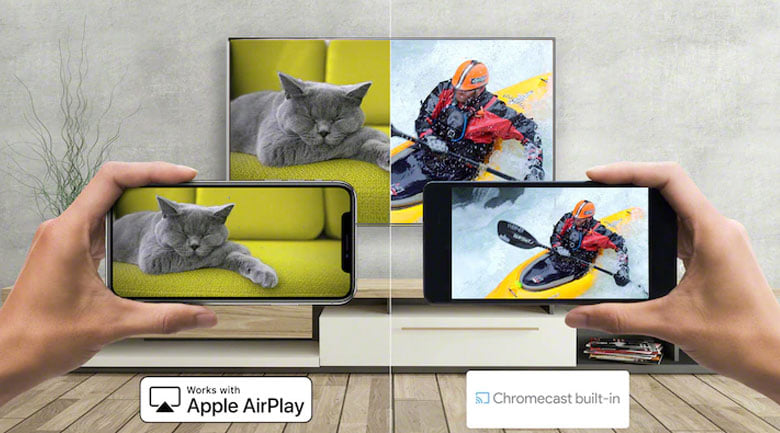 chromecast airplay google tivi sony