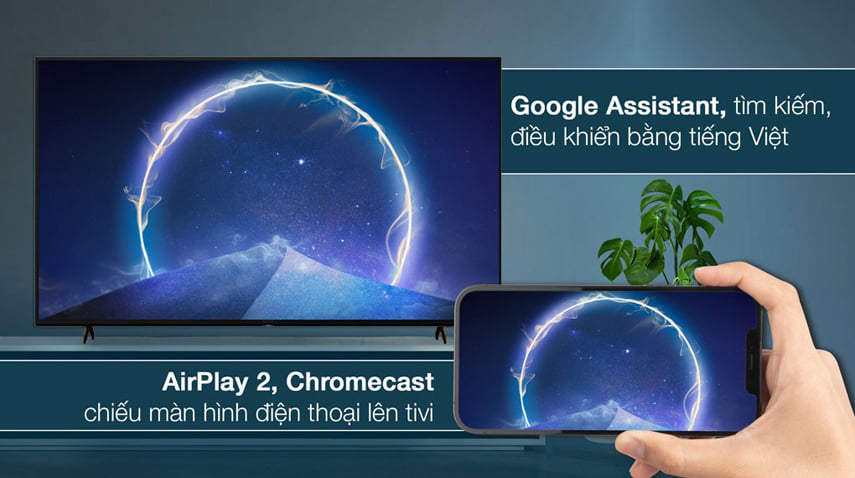 chromecast google tivi sony x75k 2