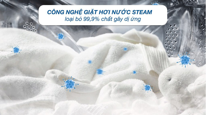 cong nghe giat hoi nuoc steam may giat lg inverter 9 kg fb1209s5m