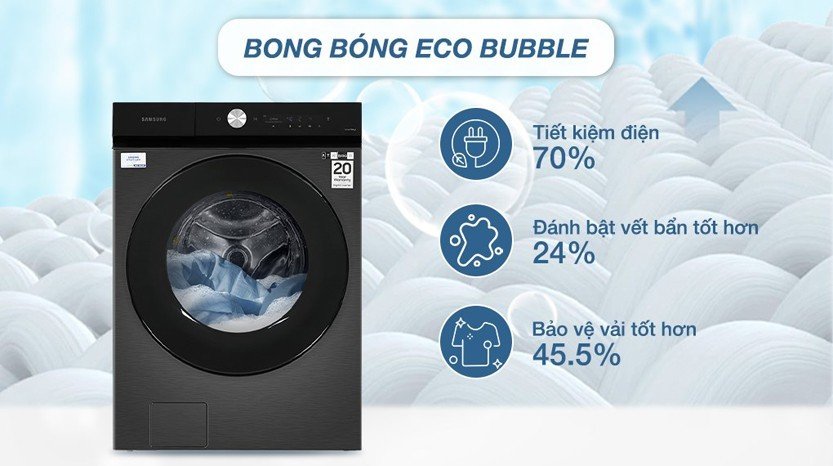 eco bubble may giat say samsung wd21b6400kv sv