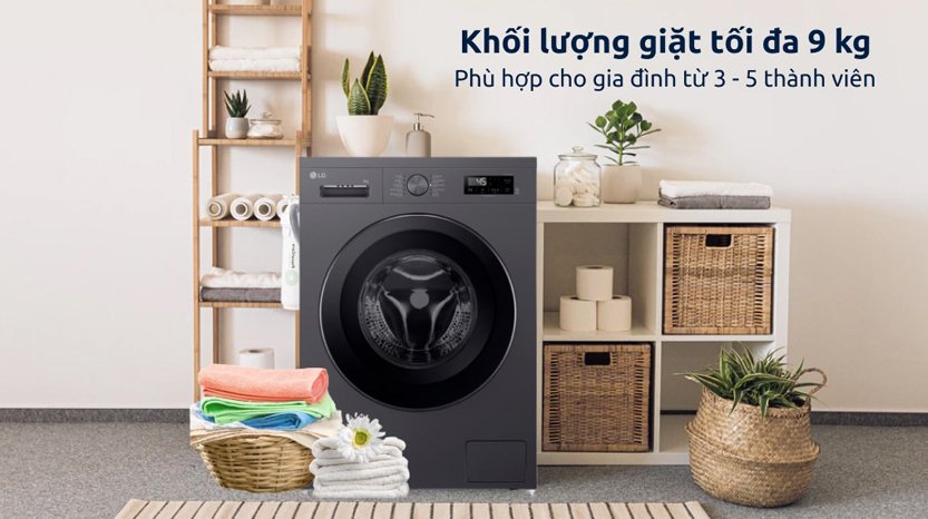 khoi luong may giat lg inverter 9 kg fb1209s5m