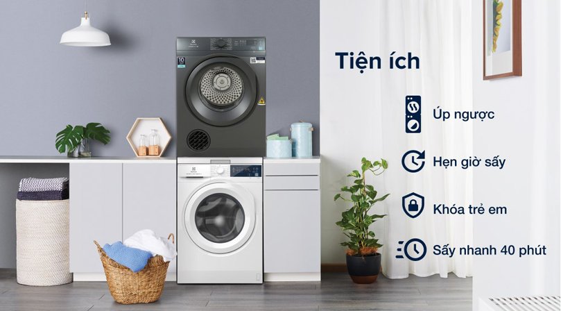 tien ich may say thong hoi electrolux 85 kg eds854n3sb