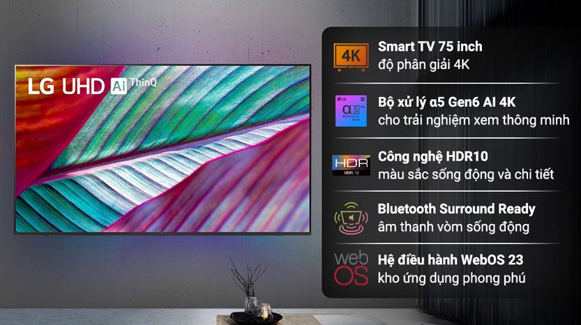 tong quan smart tivi lg 4k 75 inch 75ur7550psc